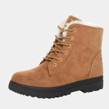 Women's slip-resistant ankle winter boots in YELLOW