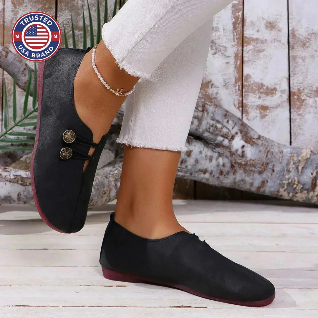 Soft Suede Women's Loafers - Black