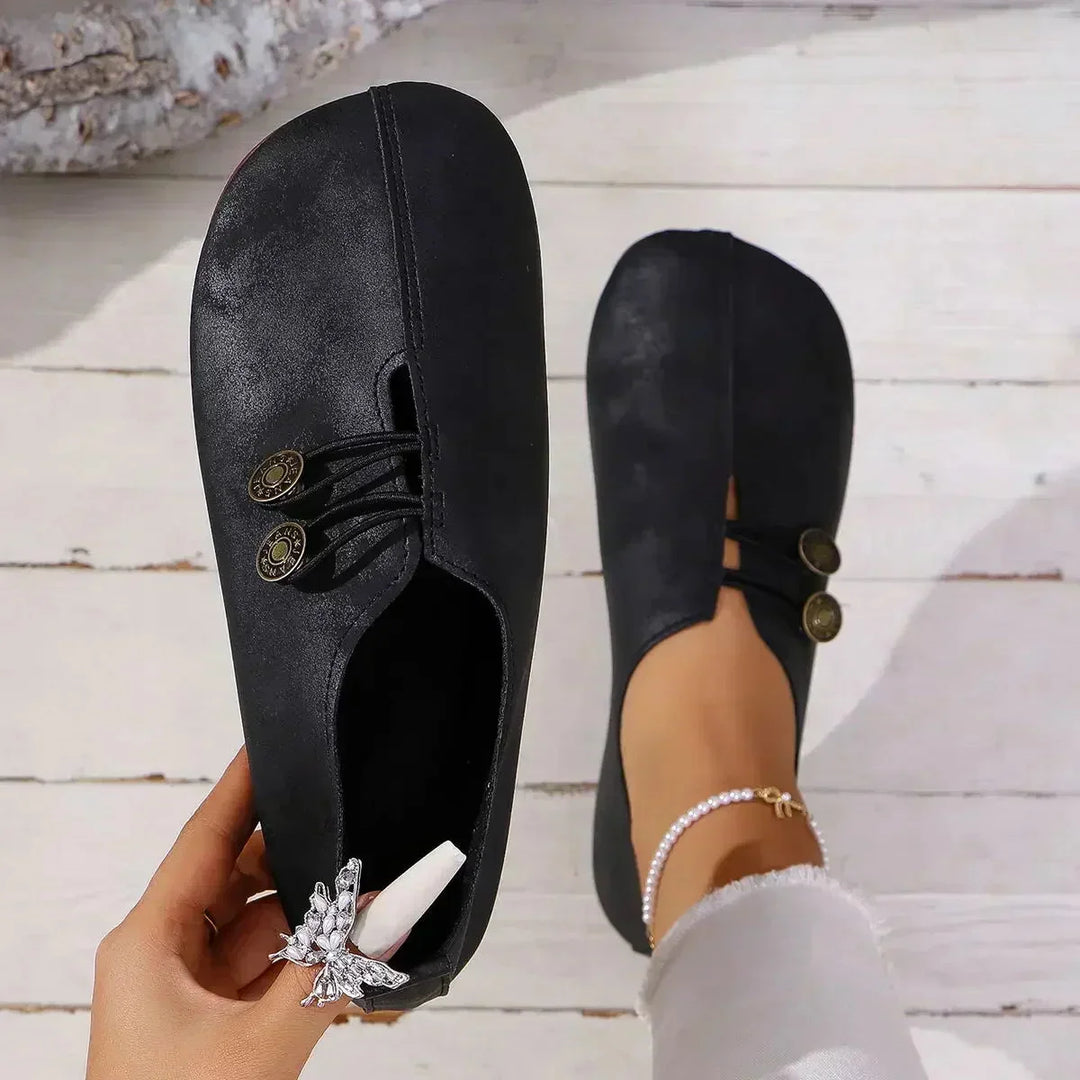 Soft Suede Women's Loafers - Black