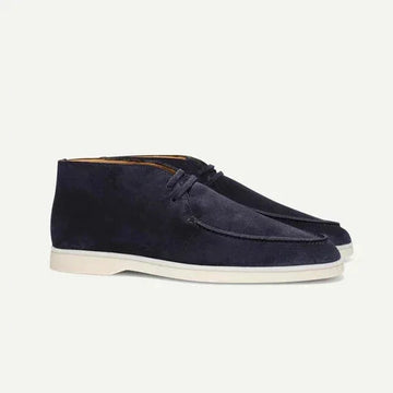 Suede Shoes With Laces - Nude
