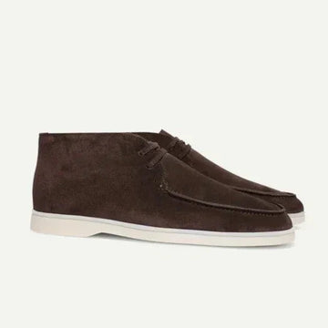 Suede Shoes With Laces - Nude