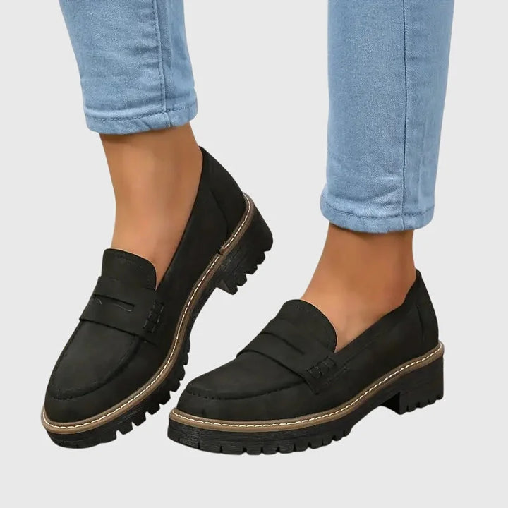 Timeless Suede Loafers - Black