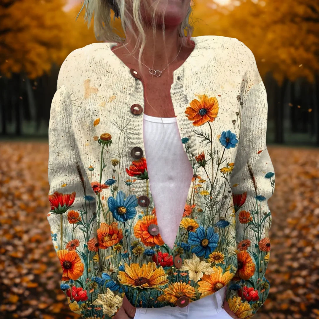 Vintage Flower Cardigan - Multicolour