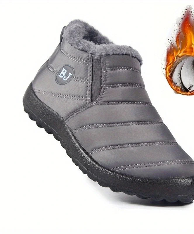 Women's ankle winter snow boots in Grey