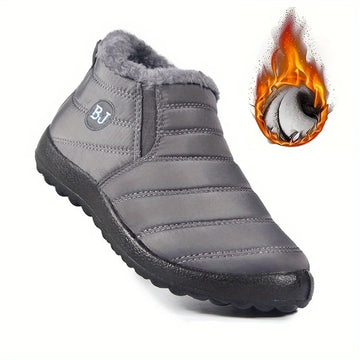 Women's ankle winter snow boots in Grey