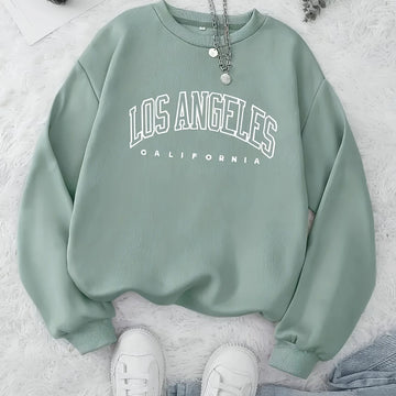 Women's crewneck winter Christmas sweater in Mint Green