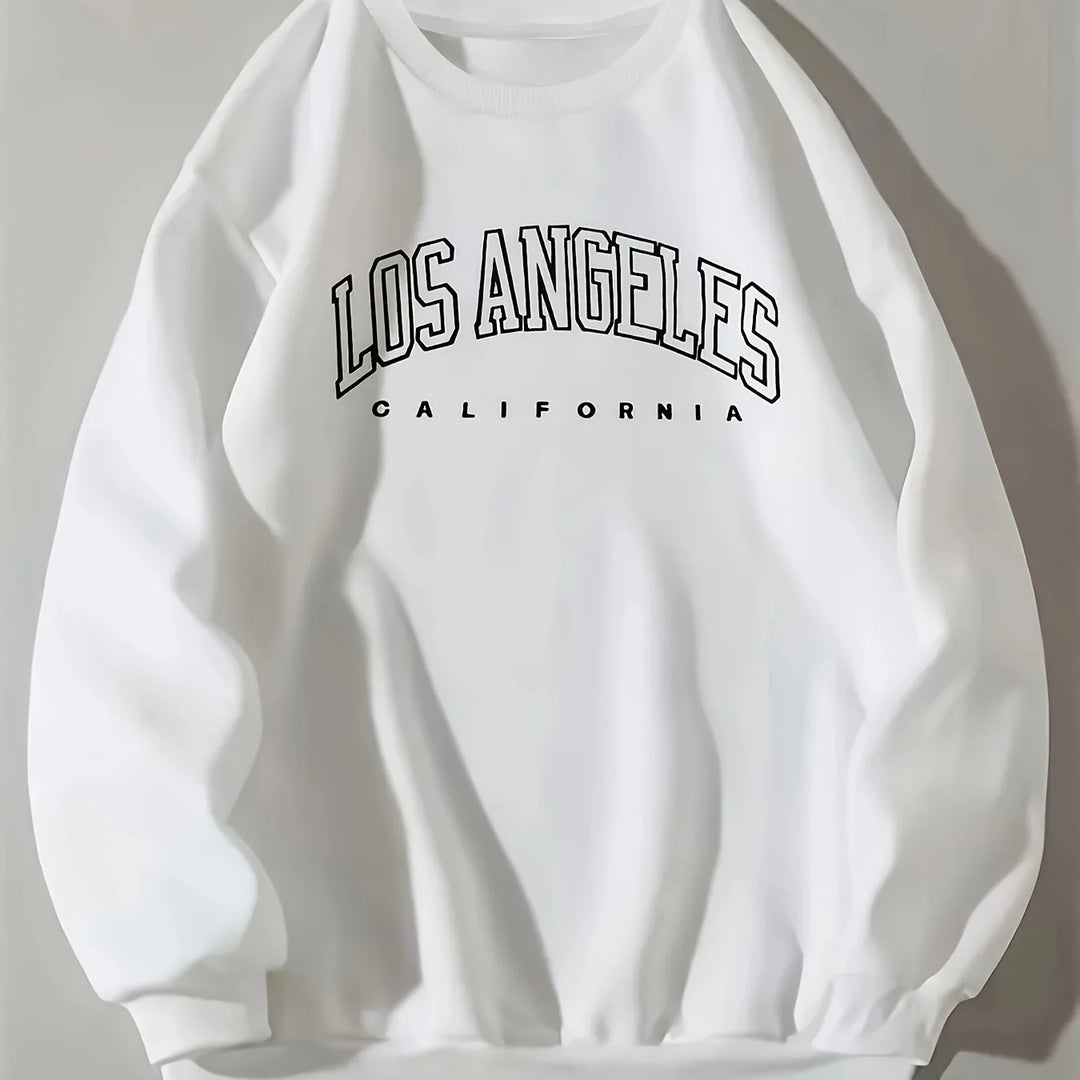 Women's crewneck winter Christmas sweater in White