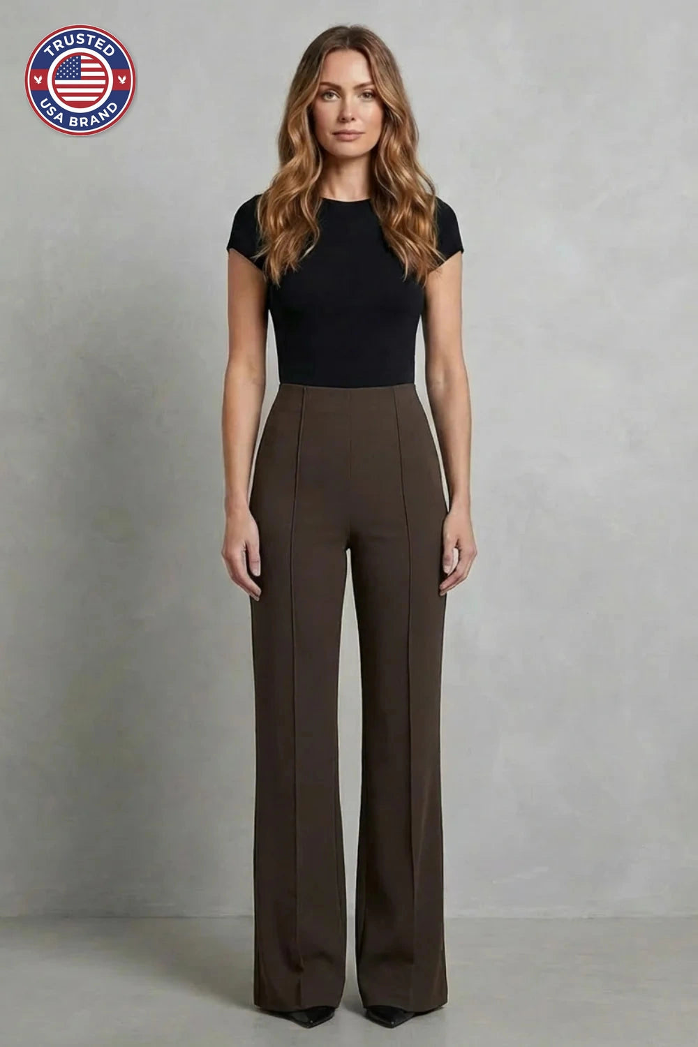 Women's tailored high waisted winter palazzo pants