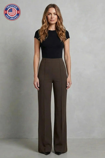 Women's tailored high waisted winter palazzo pants