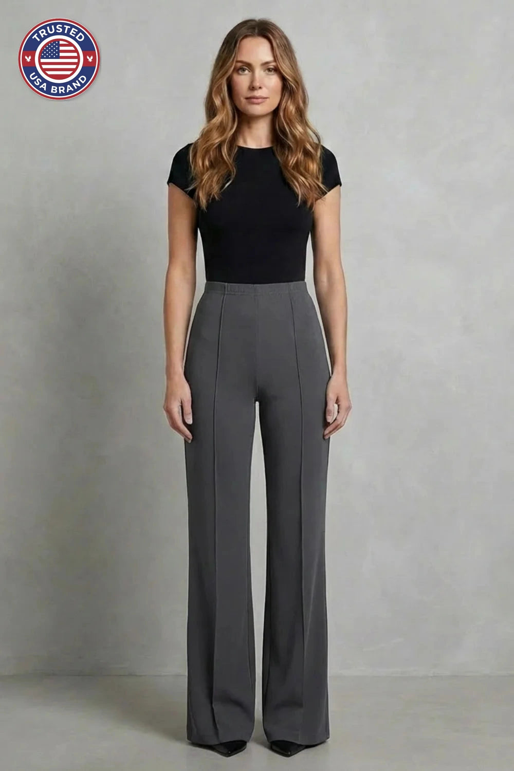Women's tailored high waisted winter palazzo pants