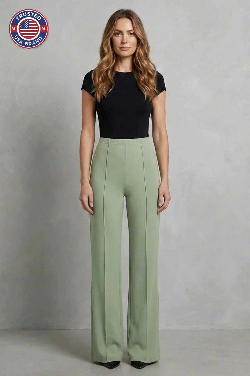 Women's tailored high waisted winter palazzo pants