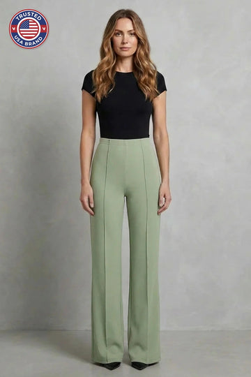 Women's tailored high waisted winter palazzo pants