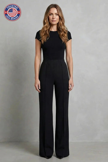 Women's tailored high waisted winter palazzo pants