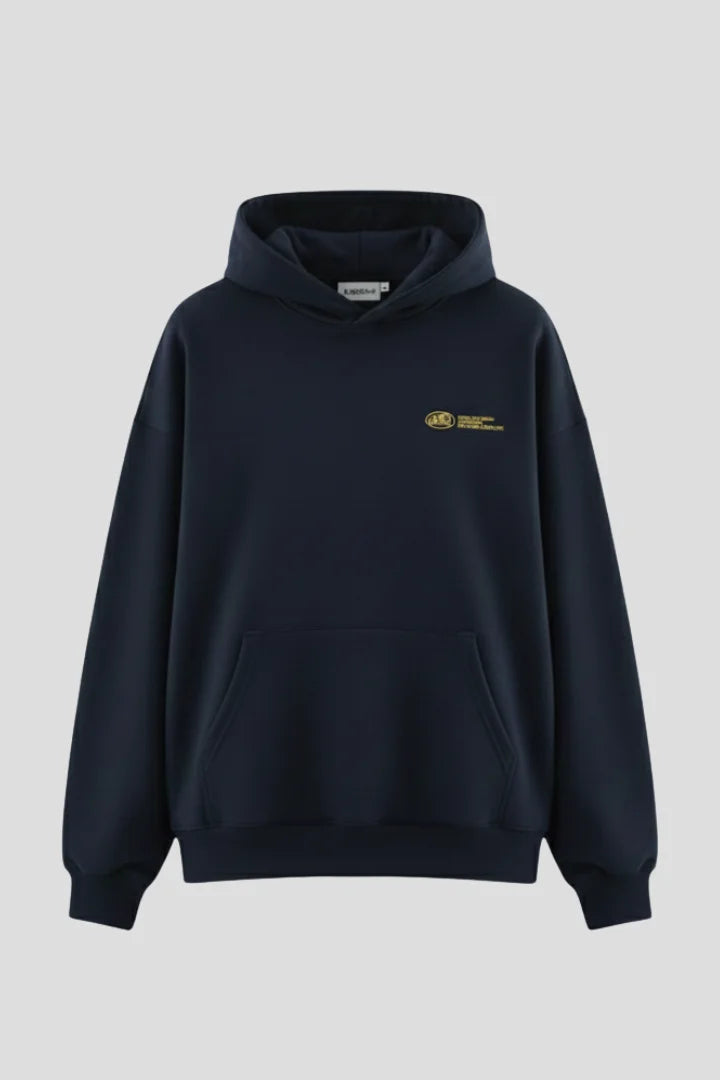Women’s Hoodie with Front Print and Pullover Design - Black