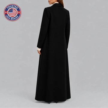 Women's winter long coat double-breasted overcoat