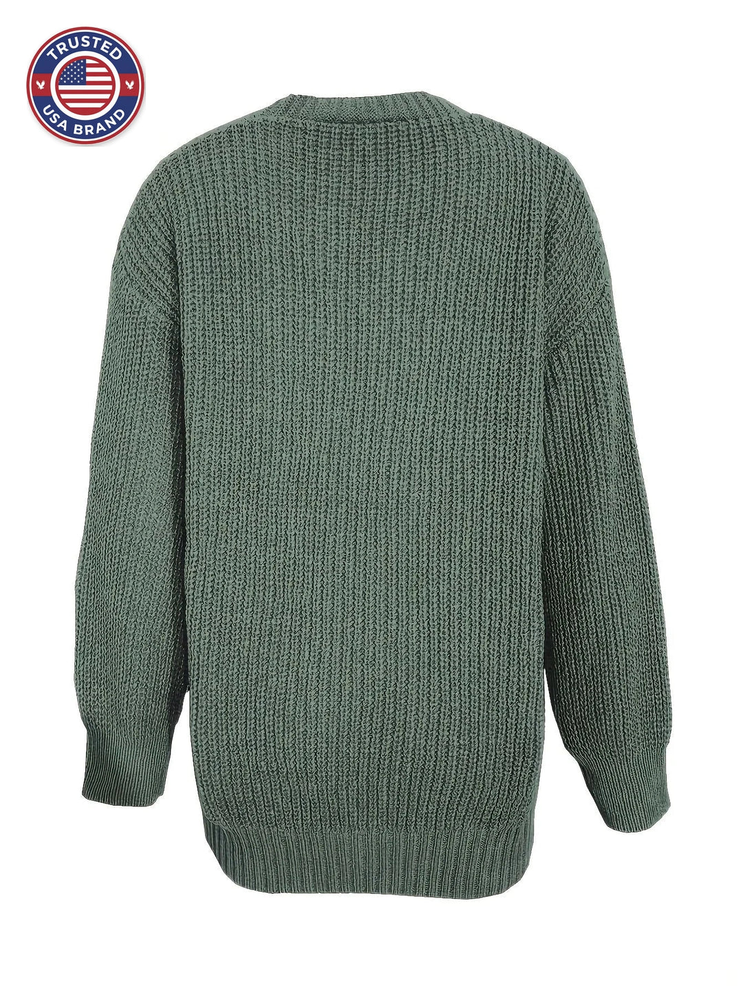 Women's relaxed button-front winter cardigan with pockets