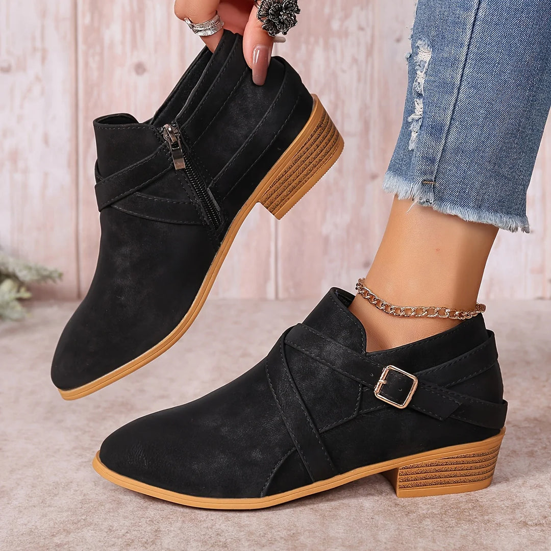 Women's winter ankle boots for daily use in Beige