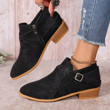 Women's winter ankle boots for daily use in Beige