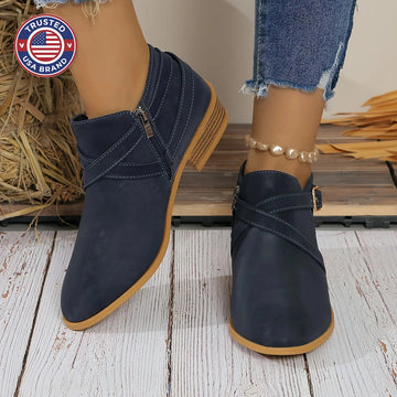 Women's winter ankle boots for daily use in Dark Blue