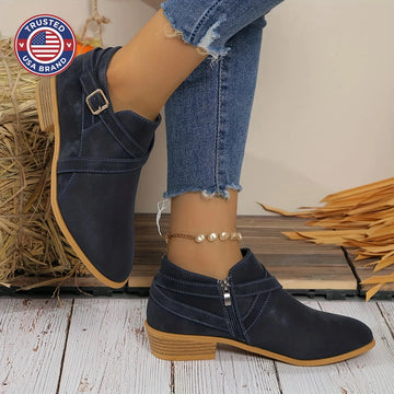 Women's winter ankle boots for daily use in Dark Blue