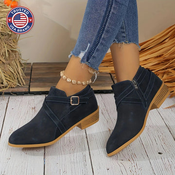 Women's winter ankle boots for daily use in Dark Blue