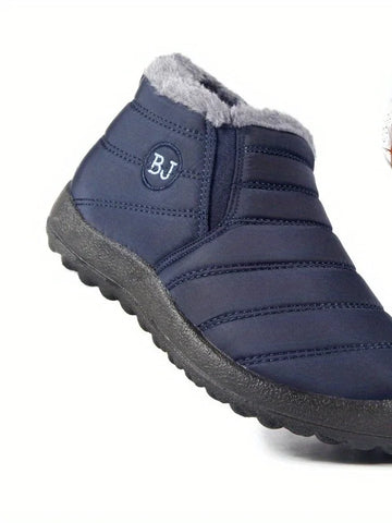 Women's ankle winter snow boots in Blue