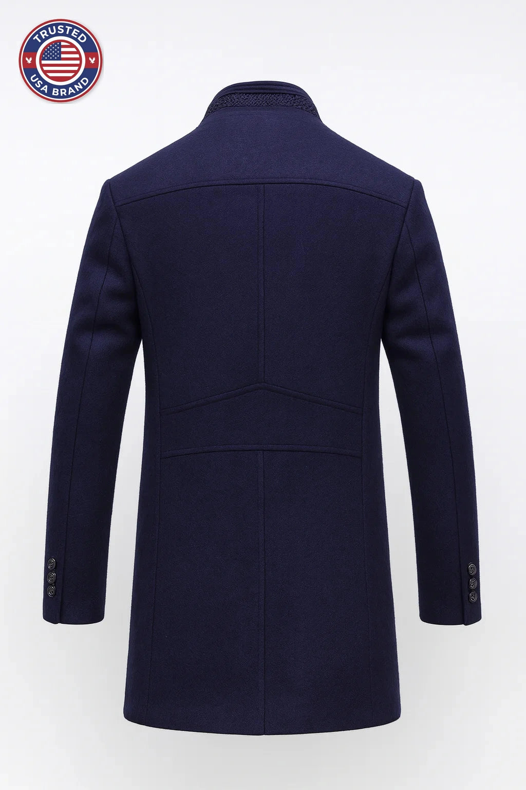 Women's smart winter wool coat with lapel