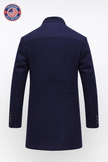 Women's smart winter wool coat with lapel
