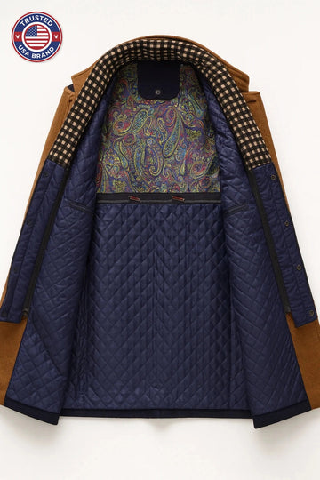 Women's smart winter wool coat with lapel